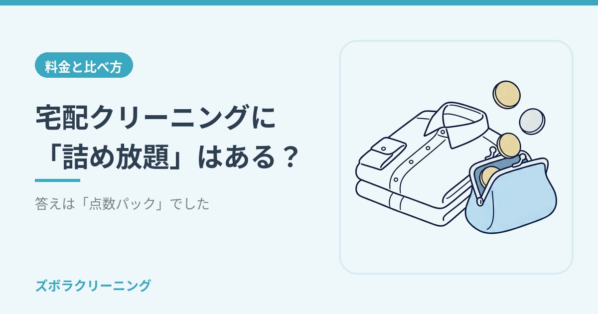 宅配クリーニングに「詰め放題」はある？答えは「点数パック」でした